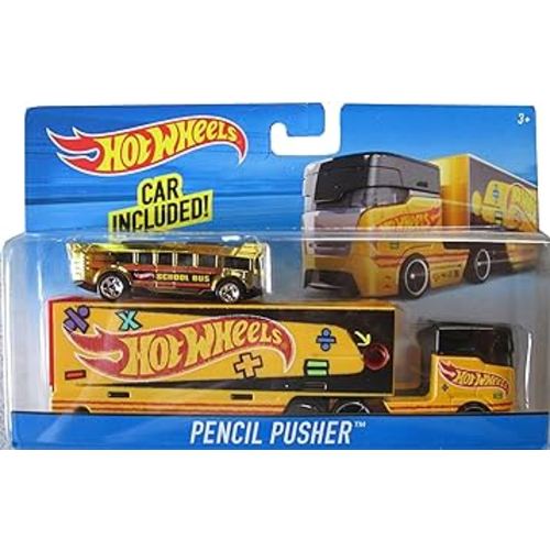 Hot Wheels 2017 Pencil Pusher Hauler with School Bus