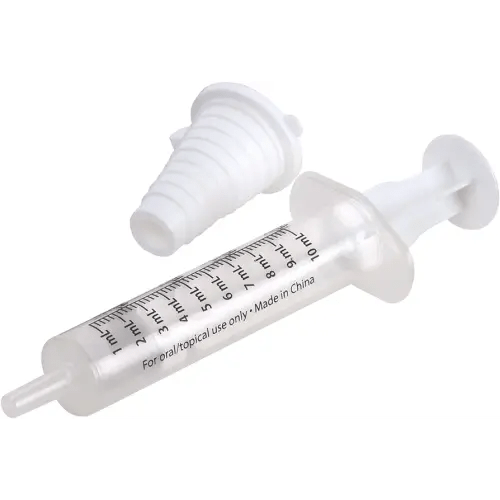 EZY DOSE Kids Baby Oral Syringe & Dispenser Calibrated for Liquid Medicine, Reduce Mess, Easy Way to Orally Administer Medication, 10 mL/2 TSP, Includes Bottle Adapter, Clear, BPA Free