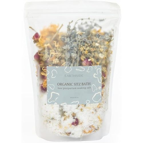 Earthside Organic, Herbal Sitz Bath Postpartum - Giftable Sitz Bath Soak for New Moms - Luxe Pregancy Gifts - Postpartum Sitz Bath Soak