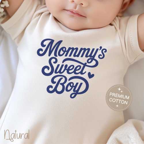 Mommy's Sweet Boy Onesie® New Mom Gift Baby Boy Mothers Day Gift Mommys Boy Baby Clothing Bodysuit Mama Baby Shower Gift for Mom to Be