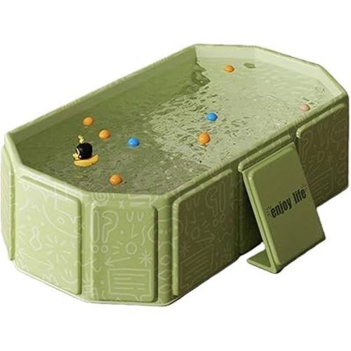 Foldable Bathtub Collapsible tub Small Bathtub for Bathing, Portable Bathtub for SPA Tub, Ideal for Small Spaces, Easy Storage for Small Spaces, Effortless Folding Bathtub (Green)