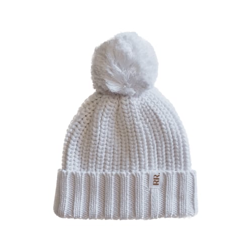 Chunky Beanie | Coconut | Pom Pom