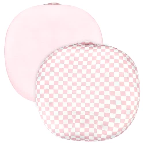 DAYEEBALL Baby Lounger Cover 1 Pack, Double-Sided Removable Lounger Covers for Infant, Stretchy and Soft Reversible Lounger Slipcover for Baby Girls Boys Newborn Pink Checkerboard (Only Cover)