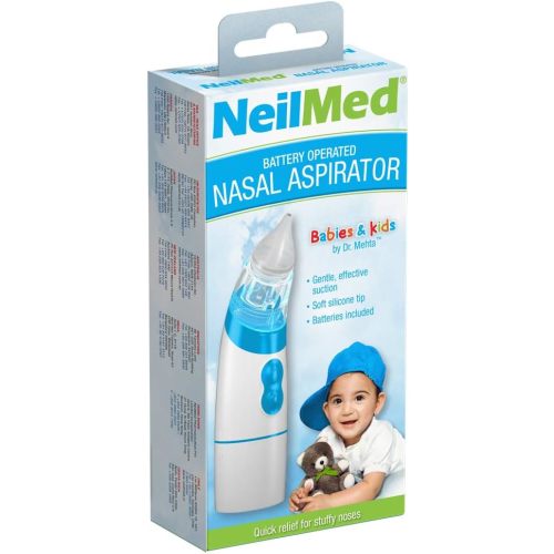 NeilMed Aspirator - Battery Operated Nasal Aspirator for Babies & Kids