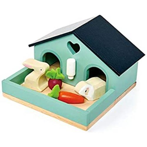 Tender Leaf Toys - Pets Sets for Doll House Accessories - Great Add-on Pet Play Set to Any Dollhouse - Encourage Creative and Imaginative Fun Play for Children 3+ (Pet Rabbit Set)