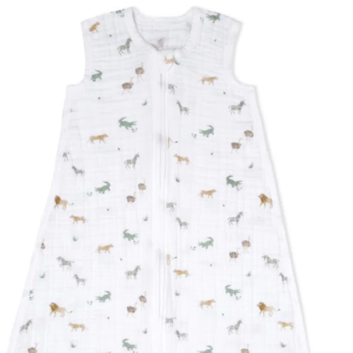 aden + anais organic cotton light sleep sack TOG 1.0 safari dreams