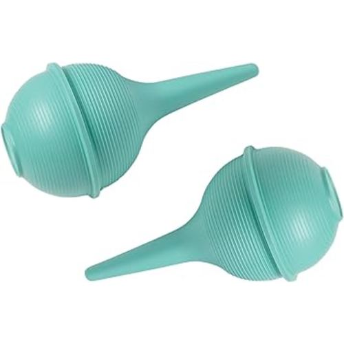 Comfort Axis Baby Nasal Aspirator and Ear Wax Bulb Syringe, Green, 3 Oz, Pack of 2