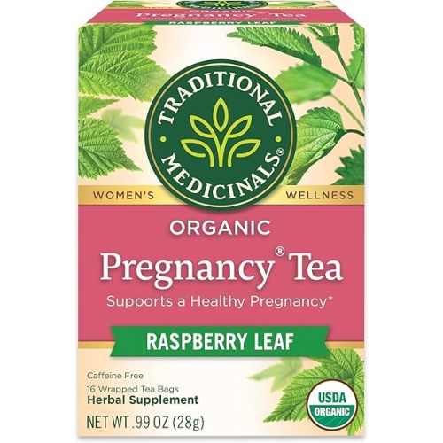 Traditional Medicinals Tea, Organic Pregnancy Tea, Supports a Healthy Pregnancy, Raspberry Leaf, 16 Tea Bags
