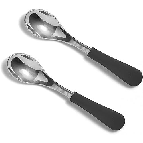 Avanchy Stainless Steel Baby Spoon Set – Black