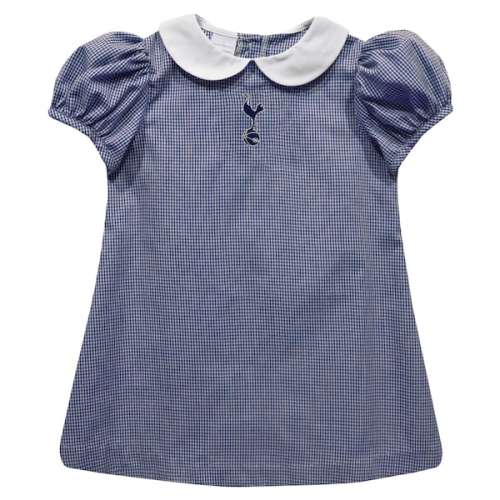 Tottenham Hotspur Vive La Fete Girls Infant Gingham Puffy A-Line Dress - Navy 6M