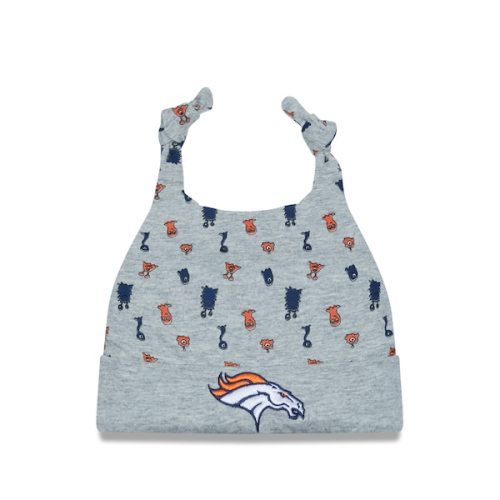 Infant Denver Broncos New Era Heather Gray Critter Cuffed Knit Hat
