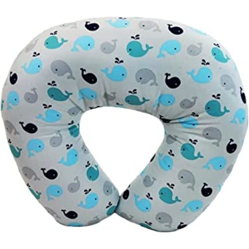 NurSit Basic Nursing Pillow and Positioner, Whales Print 1 Count (Pack of 1)