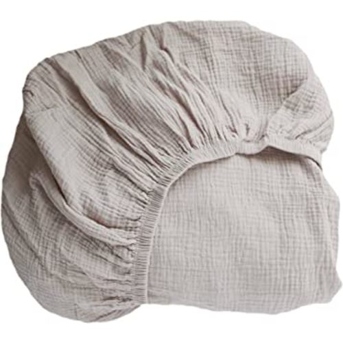Marlowe & Co Organic Cotton Muslin Crib Sheet for Baby Boy and Girl (Soft Gray)