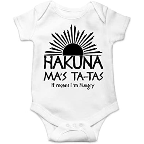 CBTwear Hakuna Ma's Ta-Tas - Toddler Mealtime Melodies - Funny One-piece Infant Baby Bodysuit