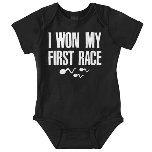 Brisco Brands I Won My First Race Little Swimmers Baby Romper Boys or Girls
