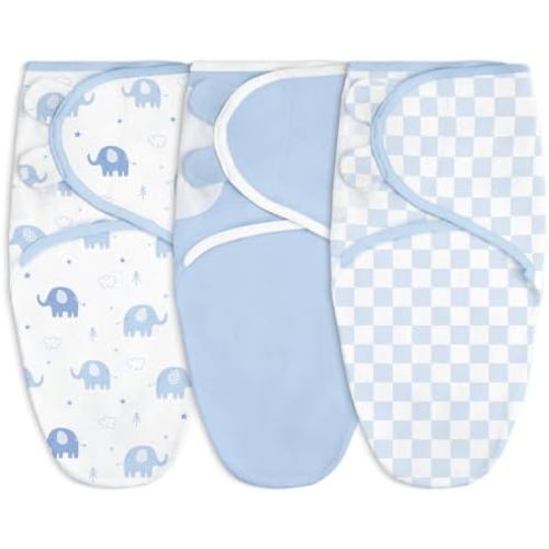 Baby Swaddle Blanket, 0-3 Months, Cotton Arm-in Sleep Sack, Wearable Blankets Wrap for Newborn Infant