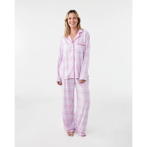 Viscose Blend Classic Flannel Pyjama Set - Kmart