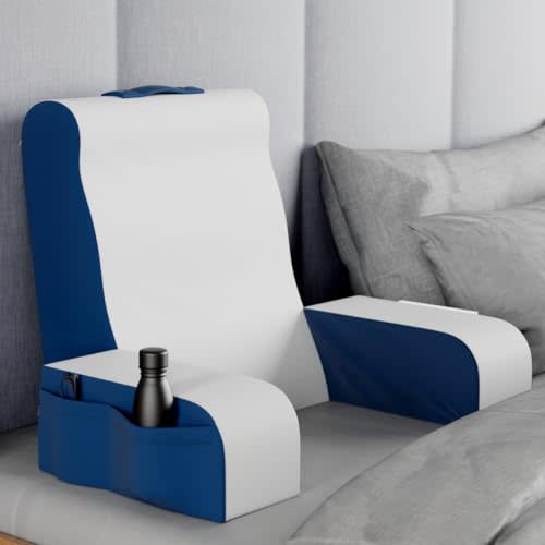 Kolbs Wedge Reading Cushion, Back Pillow for Bed Sitting Up, Cushion with Arms for TV Book Gaming Dorm Rooms, Backrest (19 Inch)
