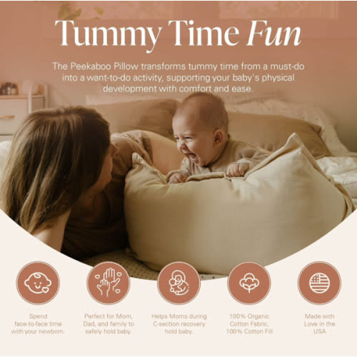 Peekaboo Pillow™ Official Site - Organic Infant Lap Pillow