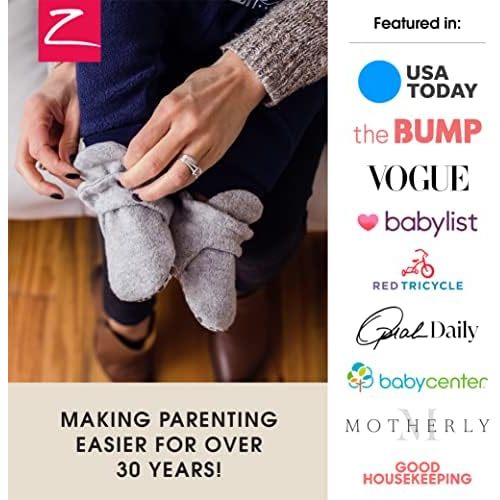 Zutano Unisex Fleece Baby Booties, Two Snap Closure, Newborn to 24 Months
