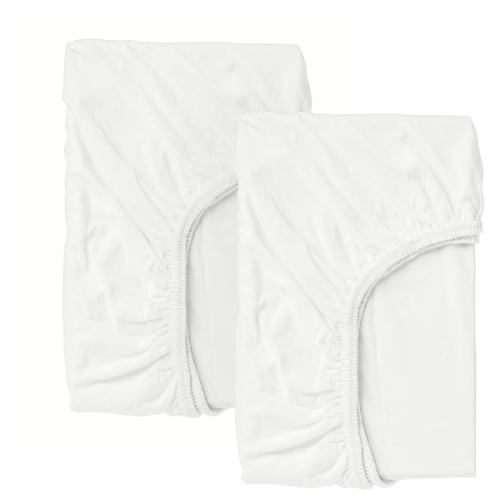 LEN Crib fitted sheet - white