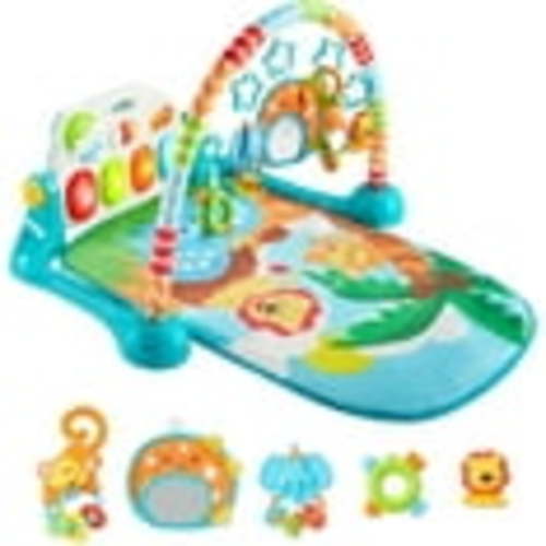 Joyfy Baby Play Mat for Infant with Music and Mirror, Adorable Animal-Themed Play Gym with Piano Panel, Gifts for Newborn Baby 0-3 6 9 12 Months