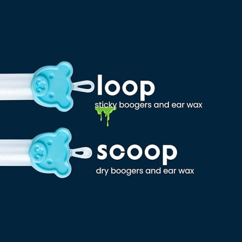 oogiebear Brite - Baby Nose Cleaner and Ear Wax Removal Tool. Baby Gadget with Nighttime LED Light. Safe Snot Booger Picker for Newborns, Infants & Toddlers - 1 Blue booger picker with LED