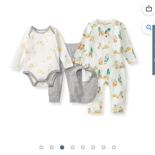 Burt's Bees Baby 4-Piece Layette Playwear Set