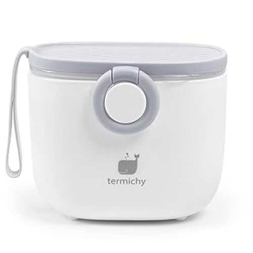 Termichy Baby Formula Dispenser, Portable Formula Dispenser Container with Scoop and Carry Handle for Travel Outdoor Activities for Baby Infant, 500ml - M-Grey - 8.8 OZ (250 g)