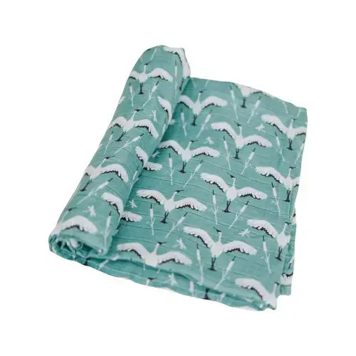 Muslin Swaddle Blanket Oh So Soft Crane | Bebe au Lait