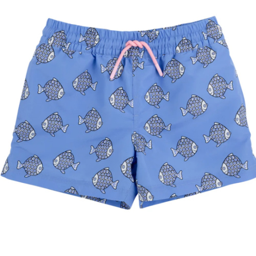 Tortola Trunks - Little Fishes with Nantucket Navy Stork
