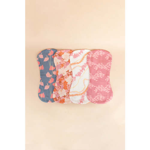 Burp Cloth 4 Pack - Retro Bloom Multi