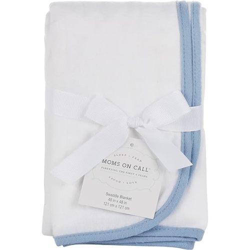Baby & Newborn Swaddle Blanket | 0-3 Months| Nursery Baby Gift | 48 X 48 Inch | 100% Cotton | Soft Blue