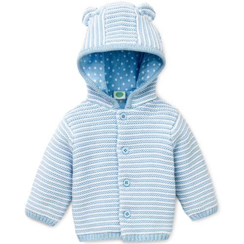 Blue Textured Hoodie