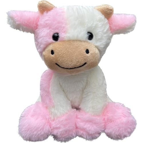 9 inches Cow Stuffed Animal Soft Plush Cute Cow Doll for Boys Girls (Pink Cow)