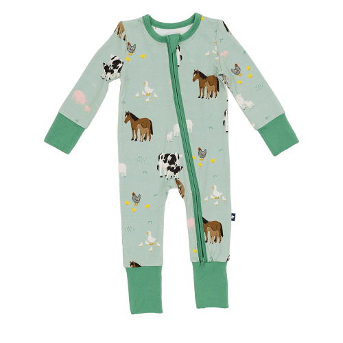 Larkspur Baby | Romper Pajamas | Convertible Footed Romper in Farm Animals