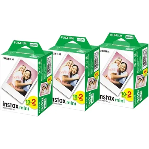 Fujifilm Instax Mini Instant Film (3 Twin Packs, 60 Total Pictures) - International Version