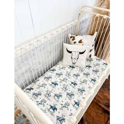 Blue Jean Rodeo Fitted Crib Sheet
