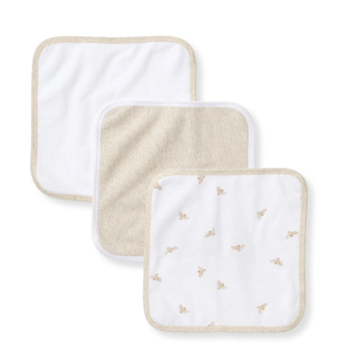 Golden Bee Organic Cotton Knit Terry Washcloths 3 Pack