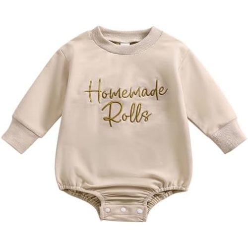 Thanksgiving Baby Girl Boy Outfit Newborn Bubble Romper Fall Winter Infant Long Sleeve Sweatshirt Top Cute Clothes