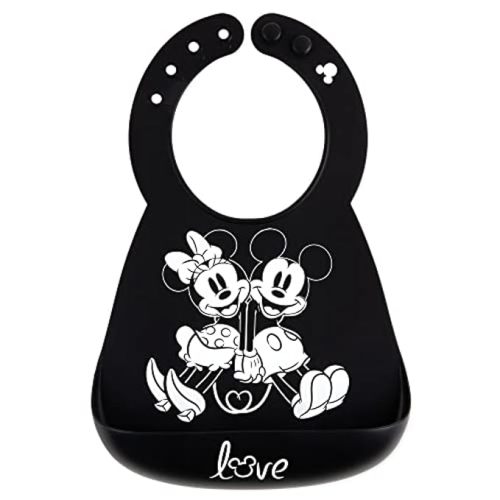 Bumkins Disney Bibs, Silicone Pocket for Babies, Baby Bib for Girl or Boy, for 6-24 Months Up to Toddler, Essential Must Have for Eating, Feeding, Baby Led Weaning Supplies, Mess Saving, Mickey Mouse