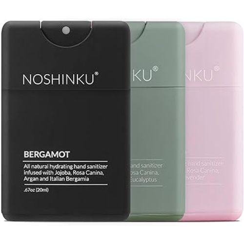 Noshinku Hand Sanitizer Refillable Natural Hand Sanitizer | Pocket Sprayer Discovery (3-Pack)