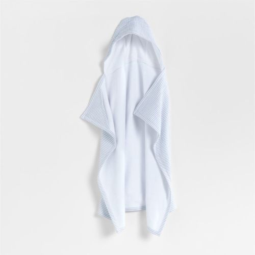 Baby's First Mist Blue Organic Cotton Hooded Baby Towel