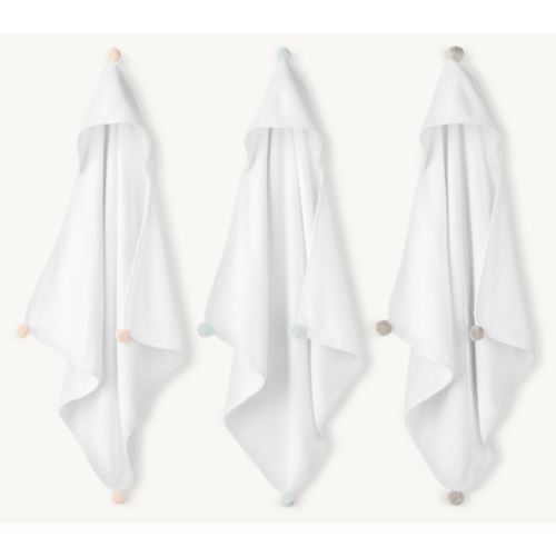 Pom-Pom Hooded Towel - Baby