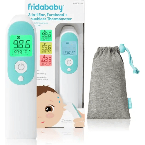 Frida Baby Thermometer, 3-in-1 Infrared Thermometer for Ear, Forehead & Touchless, FSA/ HSA Eligible Fever Thermometer for Baby, Infants ,Toddlers, Kids & Adults