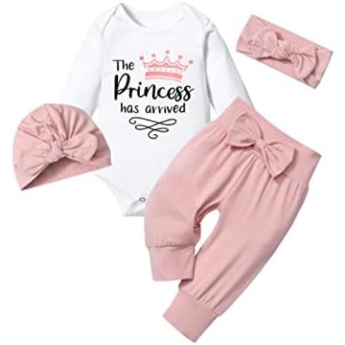 Infant Newborn Baby Girl Clothes Baby Girl Outfits For All Seasons Long Sleeve Snap Romper Pant Sets With Headband