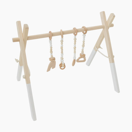 Poppyseed Play White Pine Wood Gym - White Toys