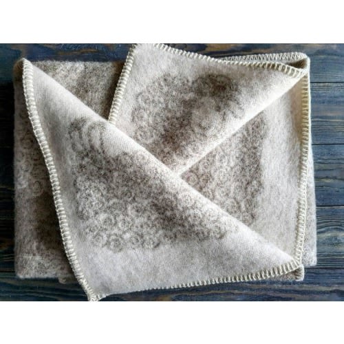 Natural wool baby blanket 90x130cm, woolen throw with sheeps, pure wool, organic wool, cot blanket, baby blanket with sheeps, soft blanket