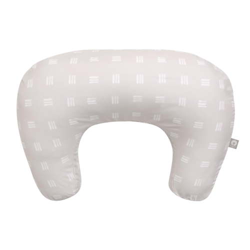 Boppy New Nursing Pillow Tan Checkered Stripes Larger, Firmer, More Supportive Pillow for Breastfeeding & Bottle Feeding
