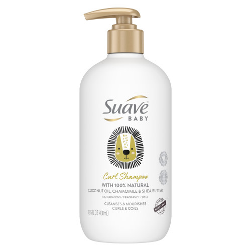 Suave Baby Curl Shampoo with Pump, 100% Coconut Oil, Chamomile & Shea Butter, 100% Natural, 13.5 oz